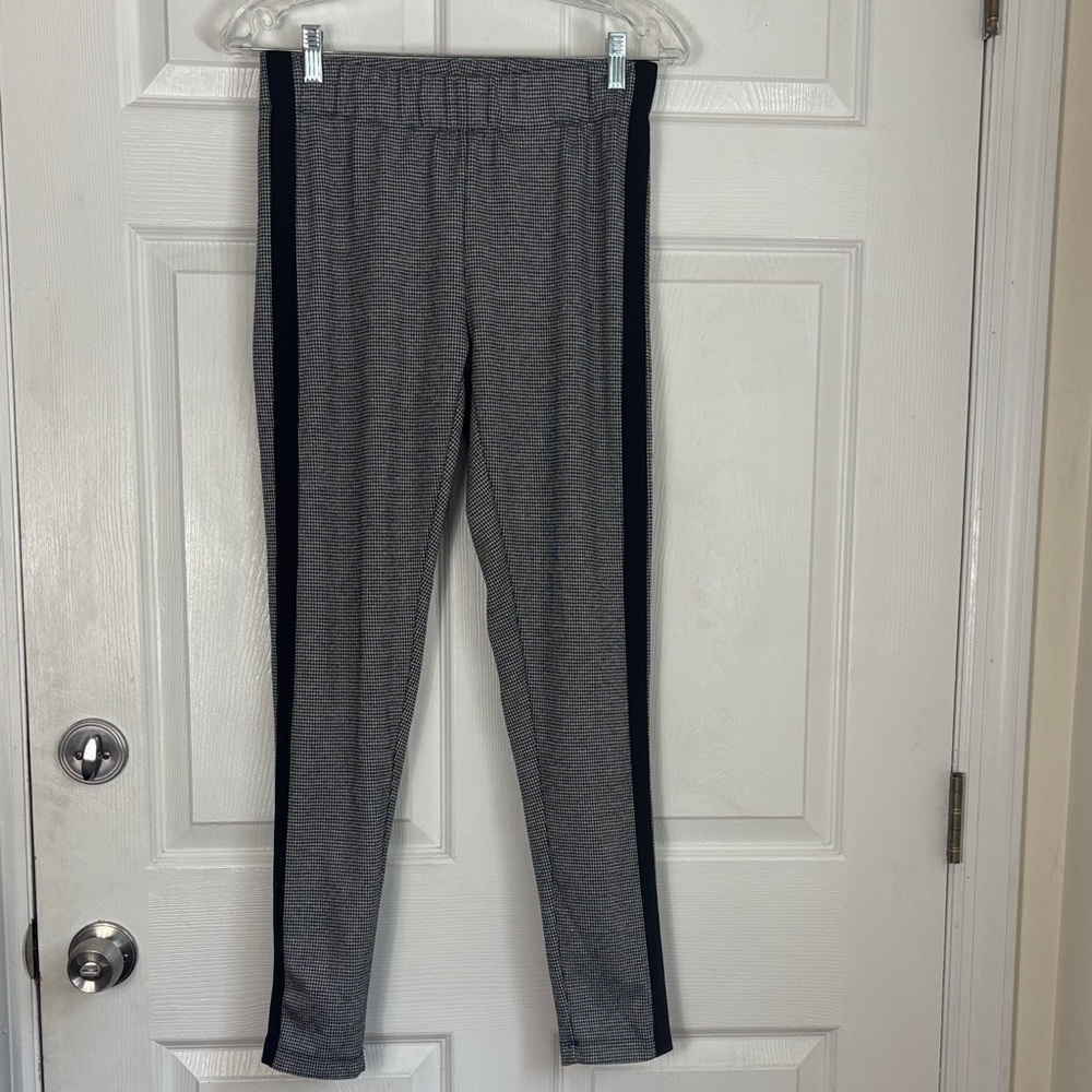 INC International Concept houndstooth stretch pants pull on elastic waist size M